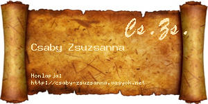 Csaby Zsuzsanna névjegykártya