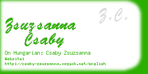 zsuzsanna csaby business card